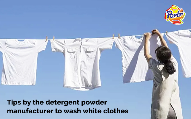 Tips by the detergent powder manufacturer to wash white clothes
